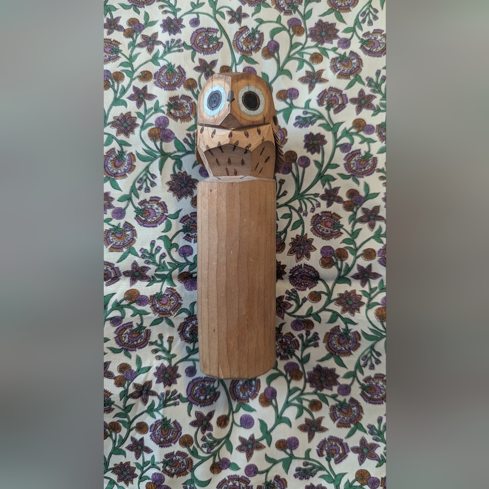 Wooden Owl Folk Toy- Japan